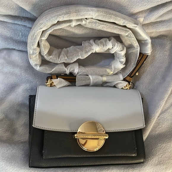 Marc Jacobs Leather Crossbody Bag The Tuck Lock 
Gray & Light Gray Colorblock - Picture 3 of 14